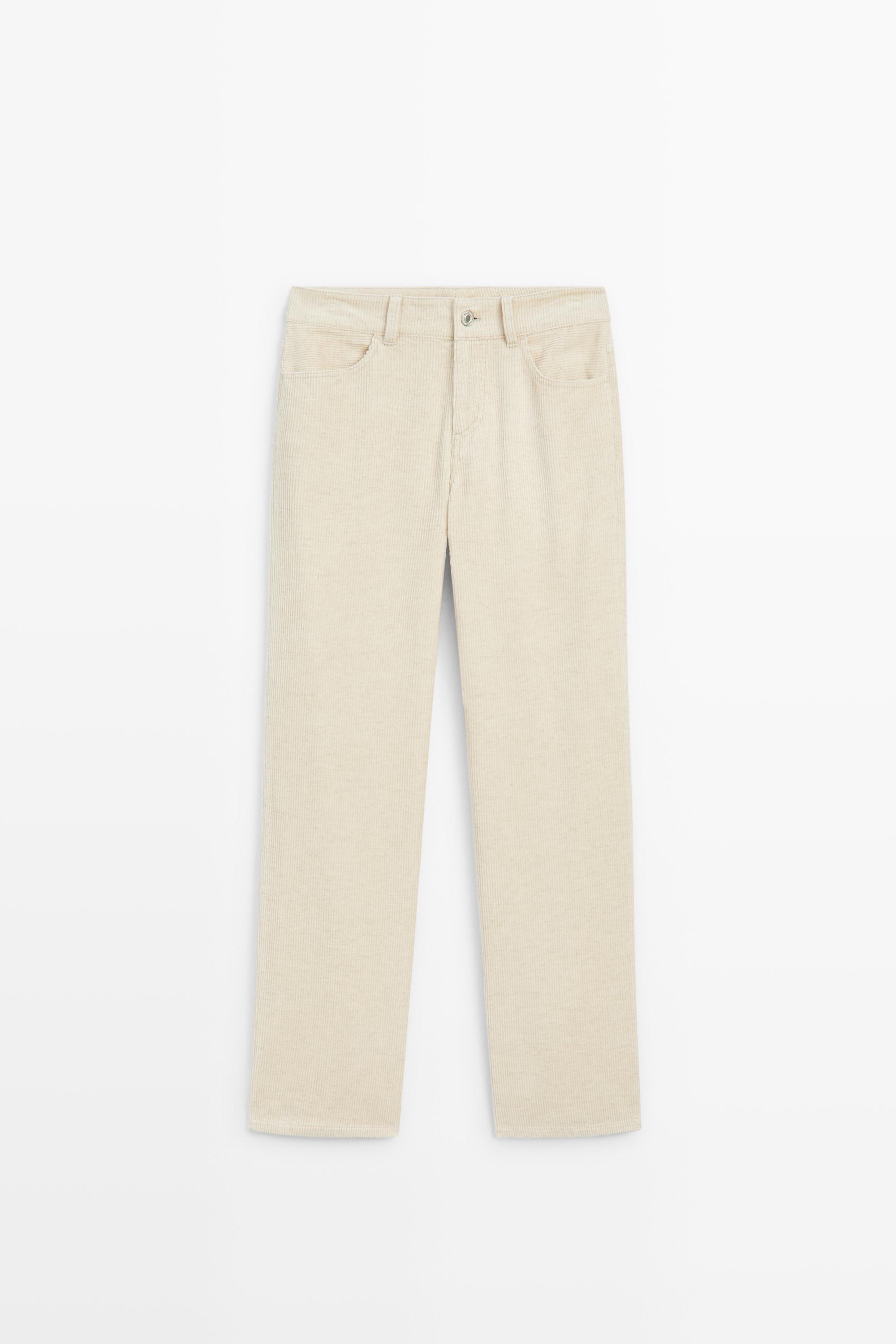 Pantalon straight en velours côtelé